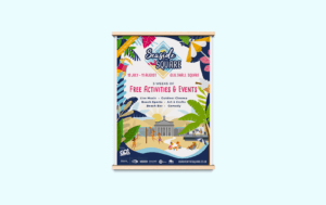 Seaside In The Square Poster Mock-up