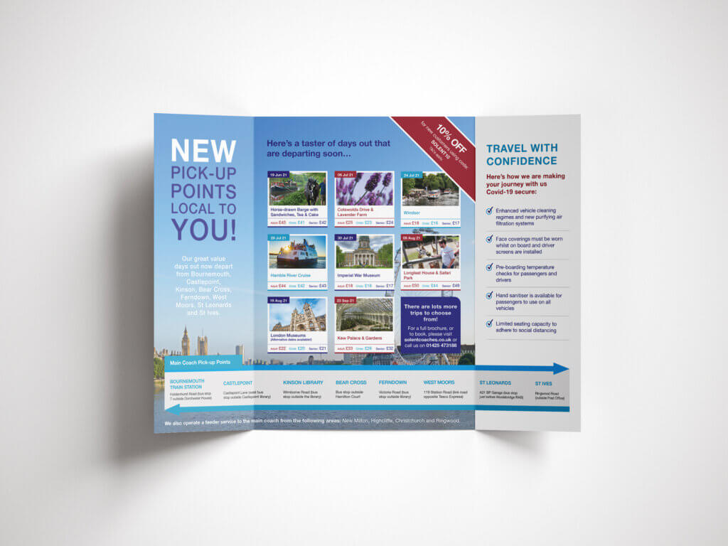 Solent Coaches Gate Fold Leaflet