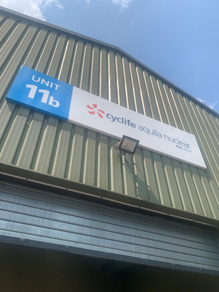 Cyclife Aquila Nuclear Signage