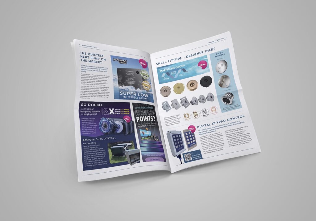 Tabloid Neswletter Design - Paramount pools