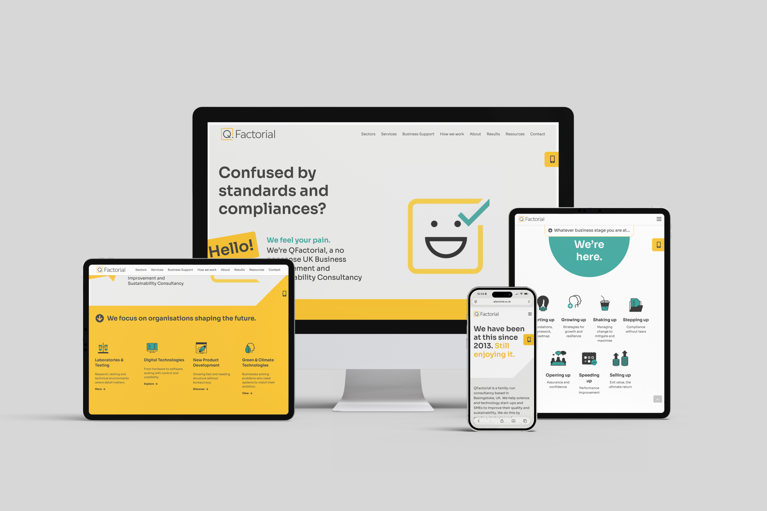 Q Factorial website design: expertise with personality